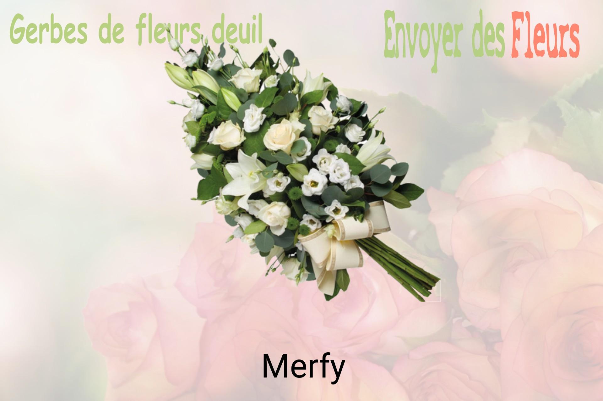 Gerbe de fleurs de deuil livrée à Merfy